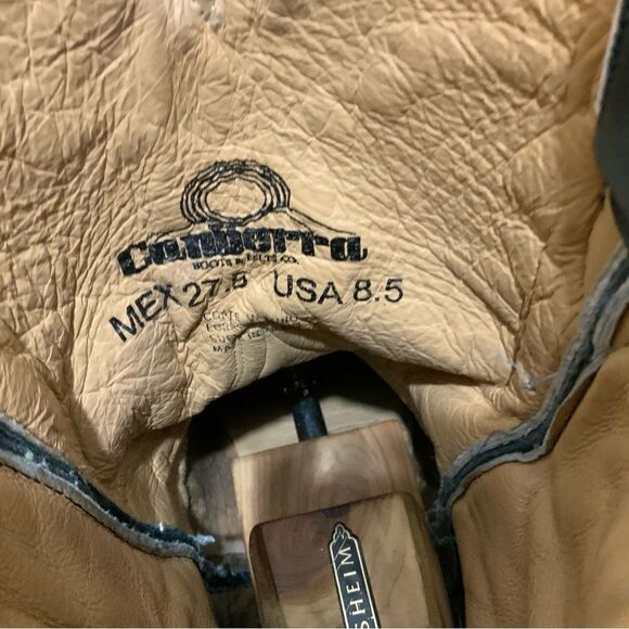 Canberra men’s size 8.5 black tan leather - Picture 9 of 16